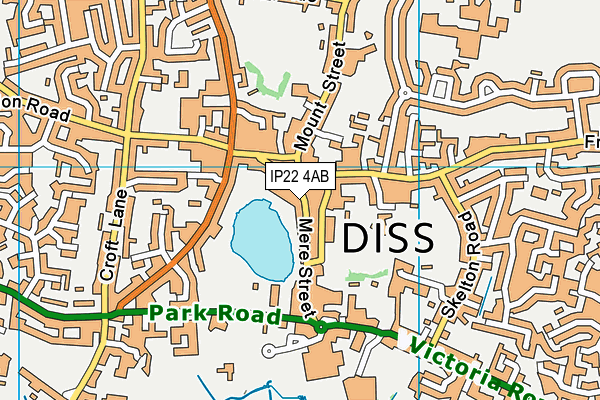 IP22 4AB map - OS VectorMap District (Ordnance Survey)