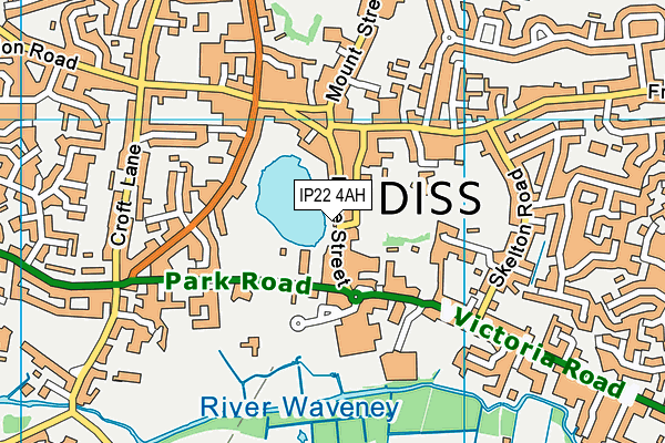 IP22 4AH map - OS VectorMap District (Ordnance Survey)