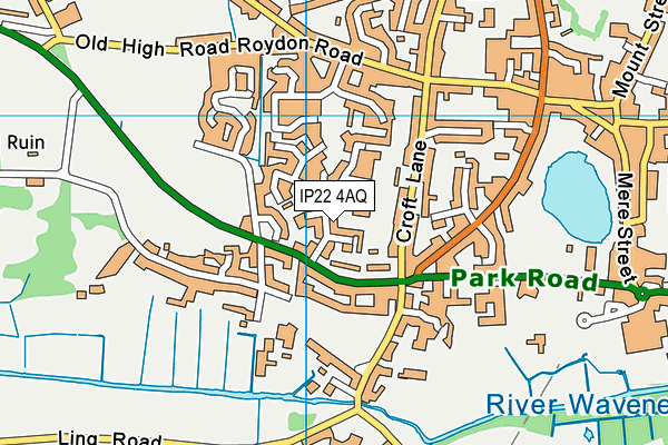 IP22 4AQ map - OS VectorMap District (Ordnance Survey)