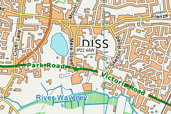 IP22 4AW map - OS VectorMap District (Ordnance Survey)