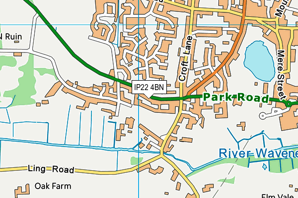 IP22 4BN map - OS VectorMap District (Ordnance Survey)