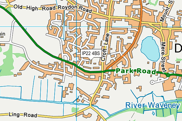 IP22 4BS map - OS VectorMap District (Ordnance Survey)