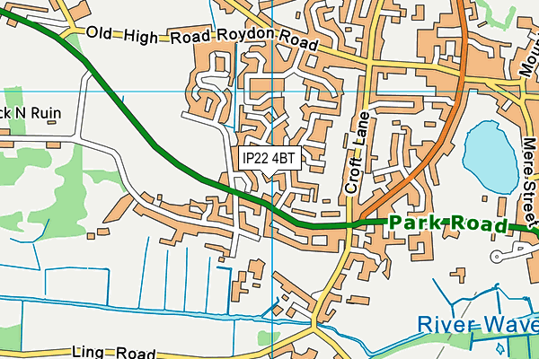 IP22 4BT map - OS VectorMap District (Ordnance Survey)