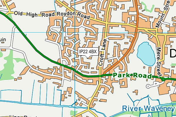 IP22 4BX map - OS VectorMap District (Ordnance Survey)