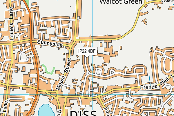 IP22 4DF map - OS VectorMap District (Ordnance Survey)