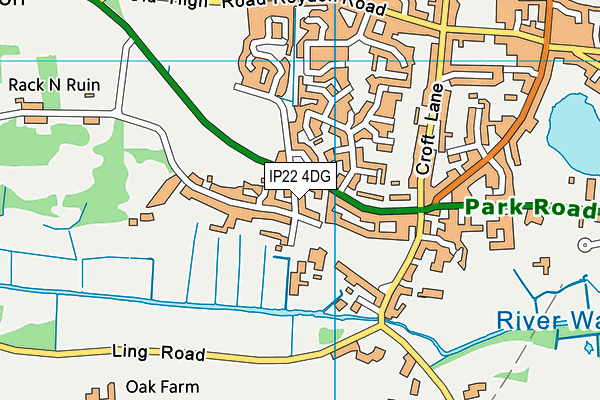 IP22 4DG map - OS VectorMap District (Ordnance Survey)