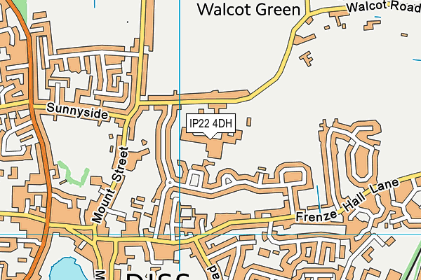 IP22 4DH map - OS VectorMap District (Ordnance Survey)