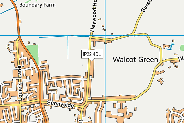 IP22 4DL map - OS VectorMap District (Ordnance Survey)