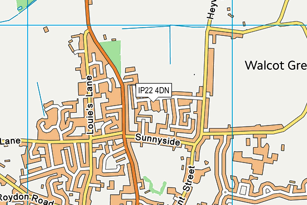 IP22 4DN map - OS VectorMap District (Ordnance Survey)