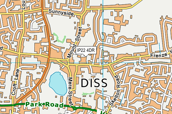 IP22 4DR map - OS VectorMap District (Ordnance Survey)