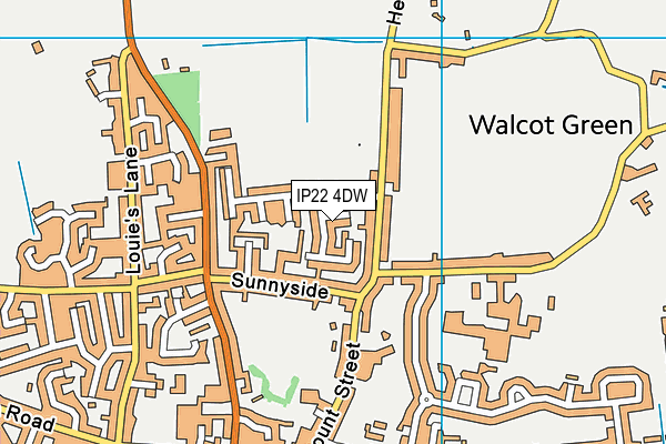 IP22 4DW map - OS VectorMap District (Ordnance Survey)