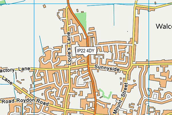 IP22 4DY map - OS VectorMap District (Ordnance Survey)