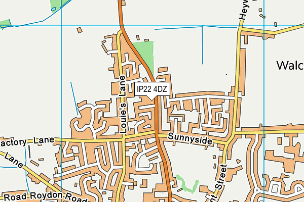 IP22 4DZ map - OS VectorMap District (Ordnance Survey)