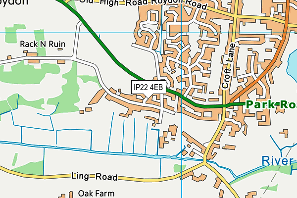 IP22 4EB map - OS VectorMap District (Ordnance Survey)