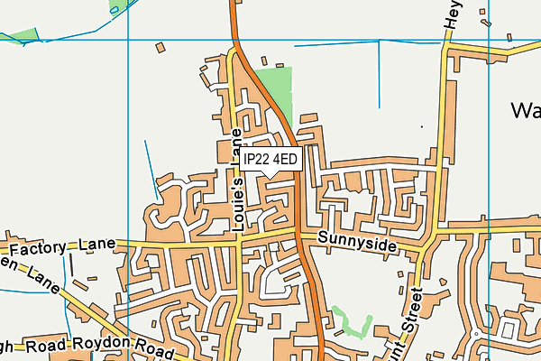 IP22 4ED map - OS VectorMap District (Ordnance Survey)