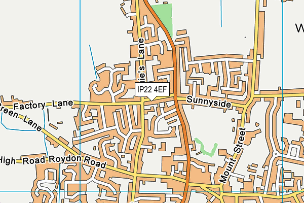 IP22 4EF map - OS VectorMap District (Ordnance Survey)