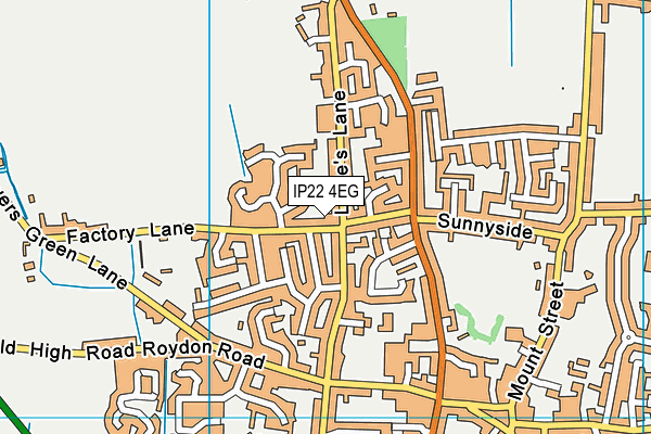 IP22 4EG map - OS VectorMap District (Ordnance Survey)