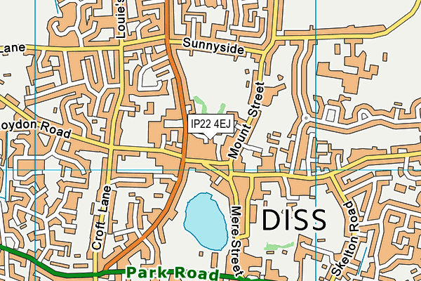 IP22 4EJ map - OS VectorMap District (Ordnance Survey)