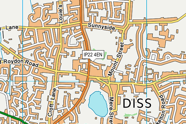 IP22 4EN map - OS VectorMap District (Ordnance Survey)