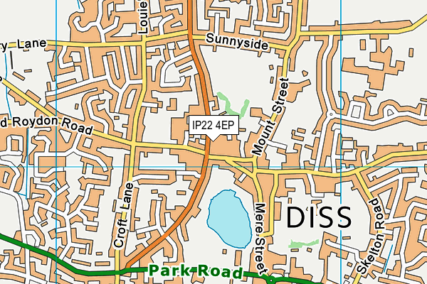 IP22 4EP map - OS VectorMap District (Ordnance Survey)