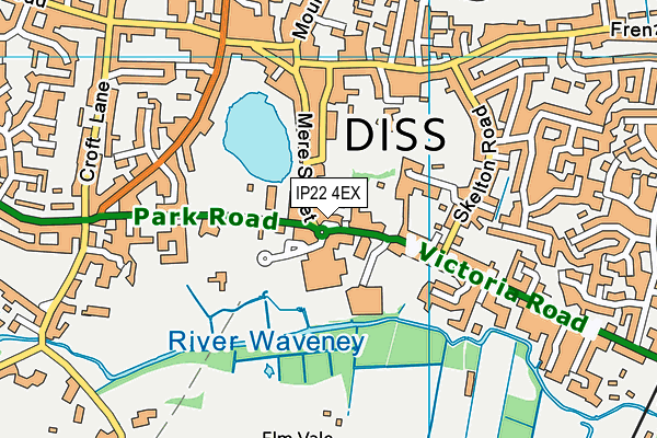 IP22 4EX map - OS VectorMap District (Ordnance Survey)