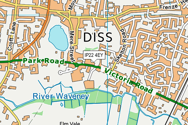 IP22 4EY map - OS VectorMap District (Ordnance Survey)