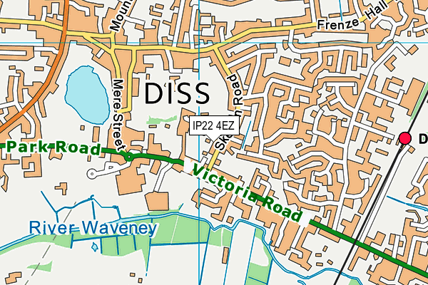 IP22 4EZ map - OS VectorMap District (Ordnance Survey)