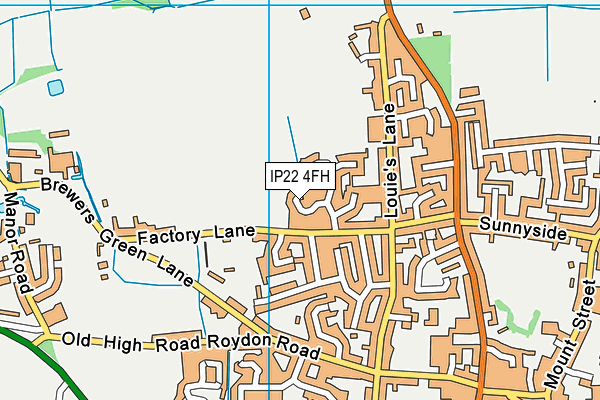 IP22 4FH map - OS VectorMap District (Ordnance Survey)