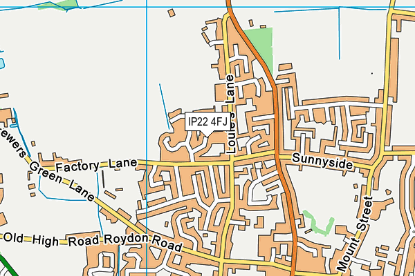 IP22 4FJ map - OS VectorMap District (Ordnance Survey)
