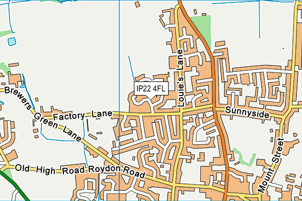 IP22 4FL map - OS VectorMap District (Ordnance Survey)