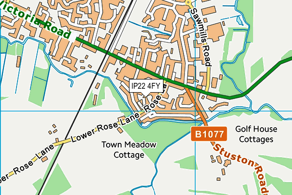 IP22 4FY map - OS VectorMap District (Ordnance Survey)