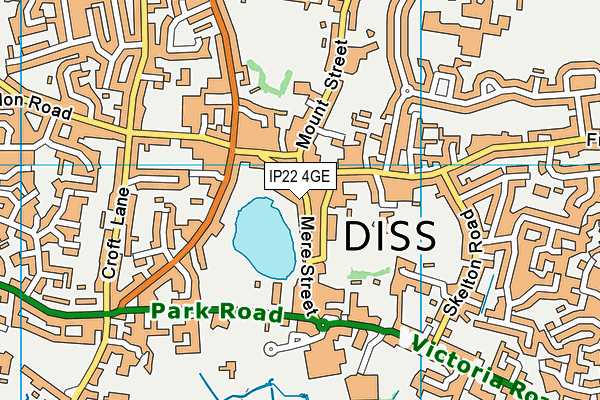 IP22 4GE map - OS VectorMap District (Ordnance Survey)