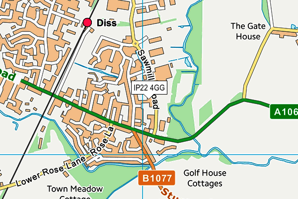 Map of DISS VAN CENTRE LTD at district scale
