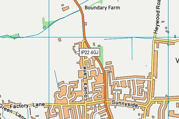 IP22 4GJ map - OS VectorMap District (Ordnance Survey)