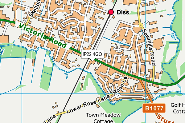 IP22 4GQ map - OS VectorMap District (Ordnance Survey)