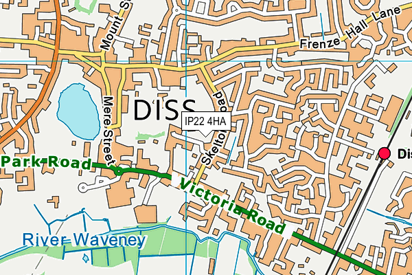 IP22 4HA map - OS VectorMap District (Ordnance Survey)