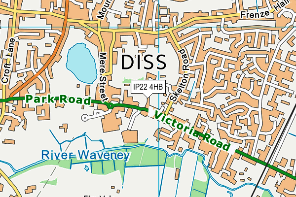 IP22 4HB map - OS VectorMap District (Ordnance Survey)