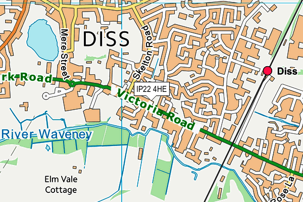 IP22 4HE map - OS VectorMap District (Ordnance Survey)