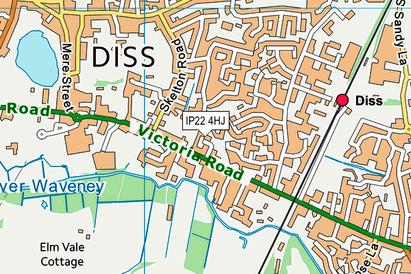 IP22 4HJ map - OS VectorMap District (Ordnance Survey)