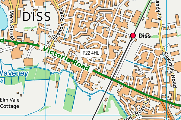 IP22 4HL map - OS VectorMap District (Ordnance Survey)