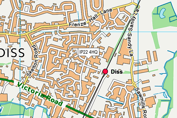 IP22 4HQ map - OS VectorMap District (Ordnance Survey)