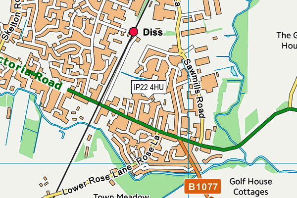 IP22 4HU map - OS VectorMap District (Ordnance Survey)