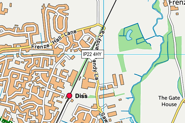 IP22 4HY map - OS VectorMap District (Ordnance Survey)