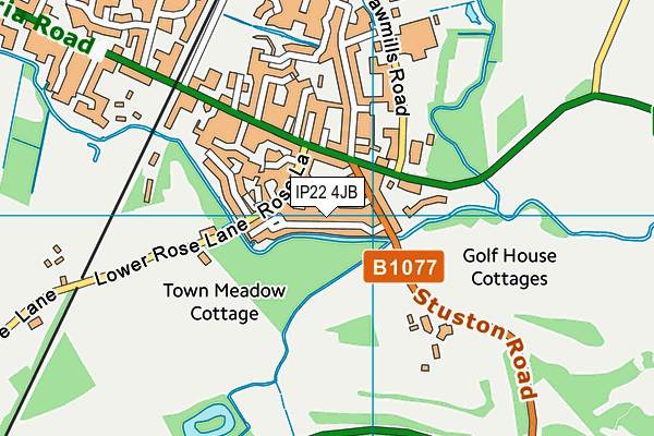 IP22 4JB map - OS VectorMap District (Ordnance Survey)