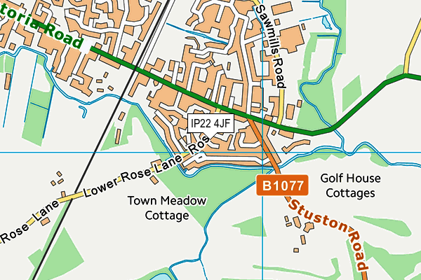 IP22 4JF map - OS VectorMap District (Ordnance Survey)