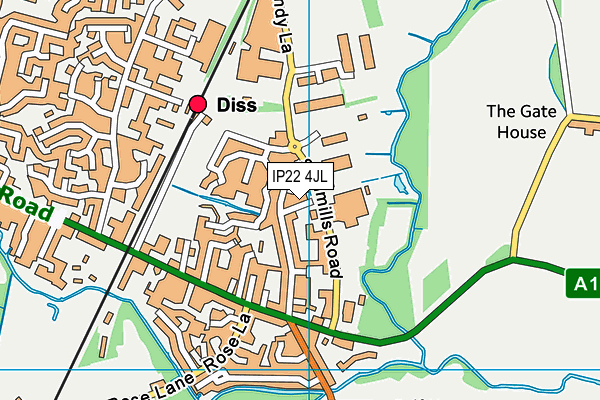 IP22 4JL map - OS VectorMap District (Ordnance Survey)