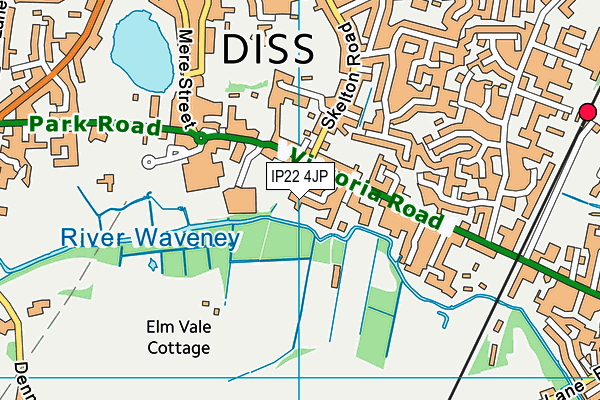 IP22 4JP map - OS VectorMap District (Ordnance Survey)