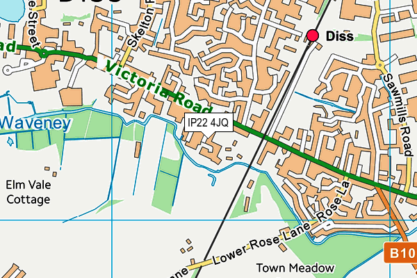 IP22 4JQ map - OS VectorMap District (Ordnance Survey)