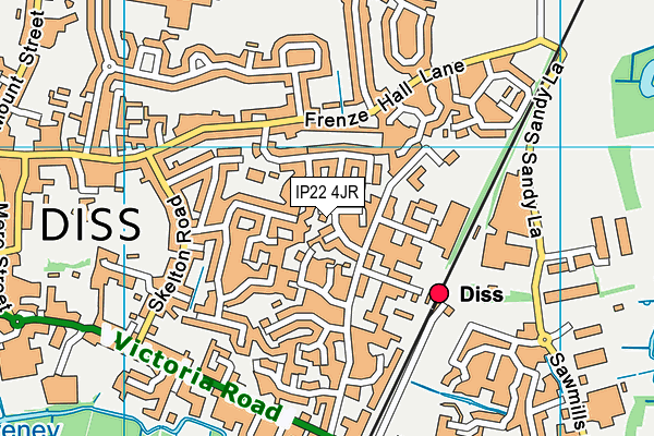 IP22 4JR map - OS VectorMap District (Ordnance Survey)