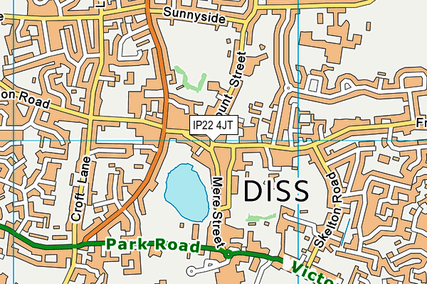 IP22 4JT map - OS VectorMap District (Ordnance Survey)